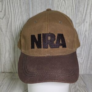 NRA National Rifle Asscociation Brown and Tan Cap Adjustable
